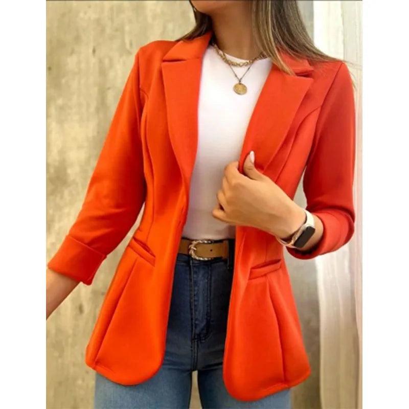 Blazer Feminino em Alfaiataria Aberto - Ela na Moda