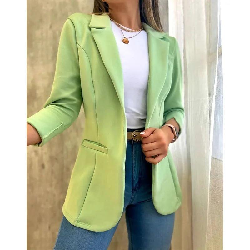 Blazer Feminino em Alfaiataria Aberto - Ela na Moda