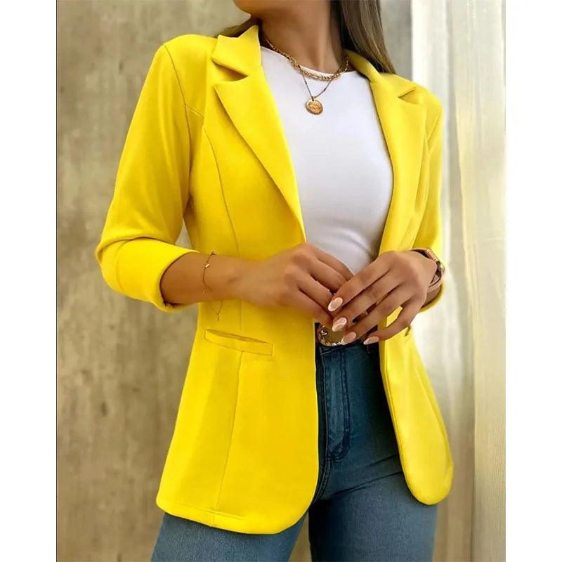 Blazer Feminino em Alfaiataria Aberto - Ela na Moda