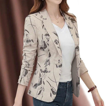 Blazer Feminino Slim Florido - Ela na Moda