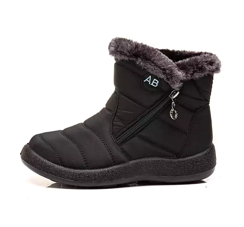 Bota de Inverno Casual Cano Alto a Prova D'água PlushyBoots | Ela Na Moda