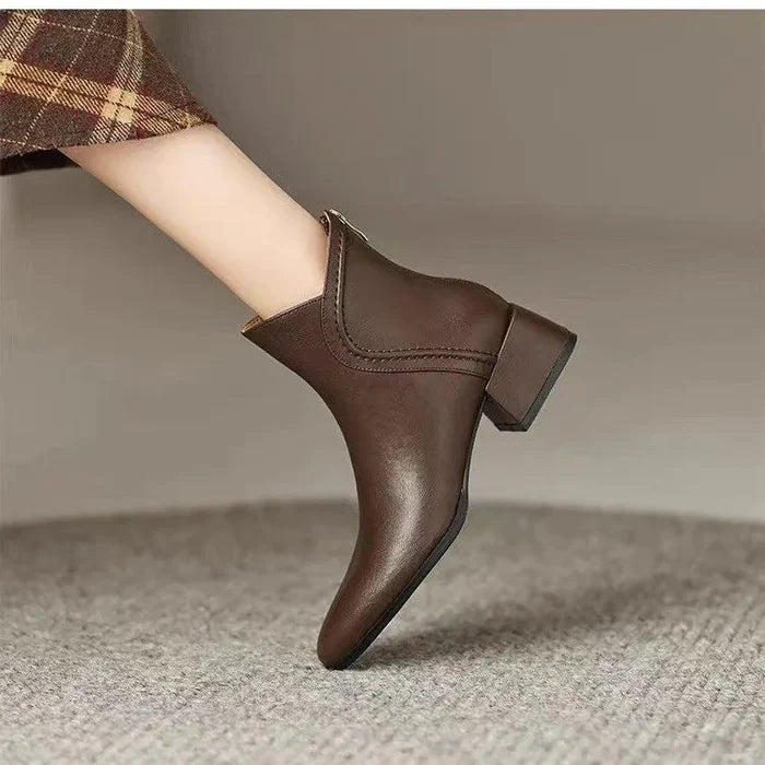 Bota Salto Curto Casual Moda Britânica