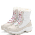 Bota de Veludo de Inverno Branco