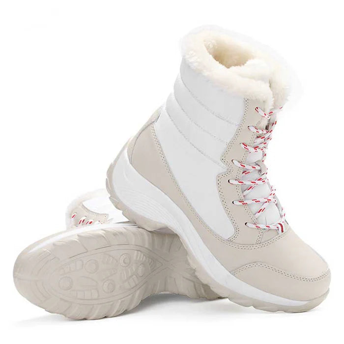 Bota de Veludo de Inverno Branco