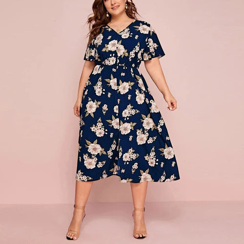 Vestido Floral Plus Size Thaís