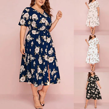 Vestido Floral Plus Size Thaís