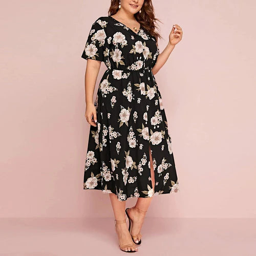 Vestido Floral Plus Size Thaís