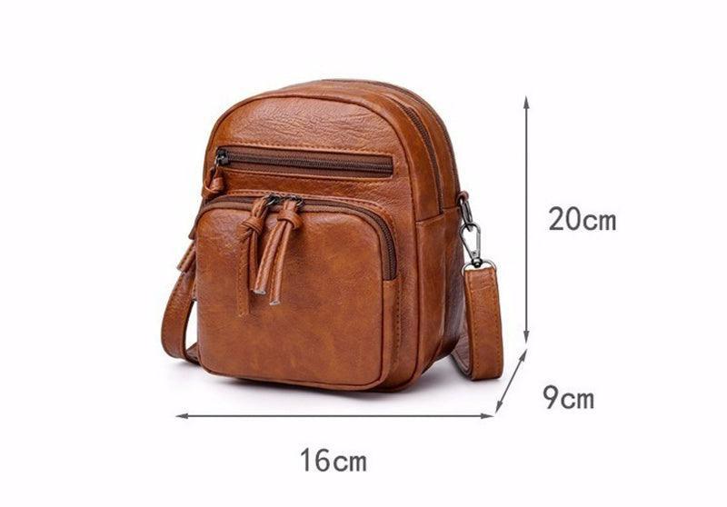 Bolsa Feminina De Couro Crossbody Retrô